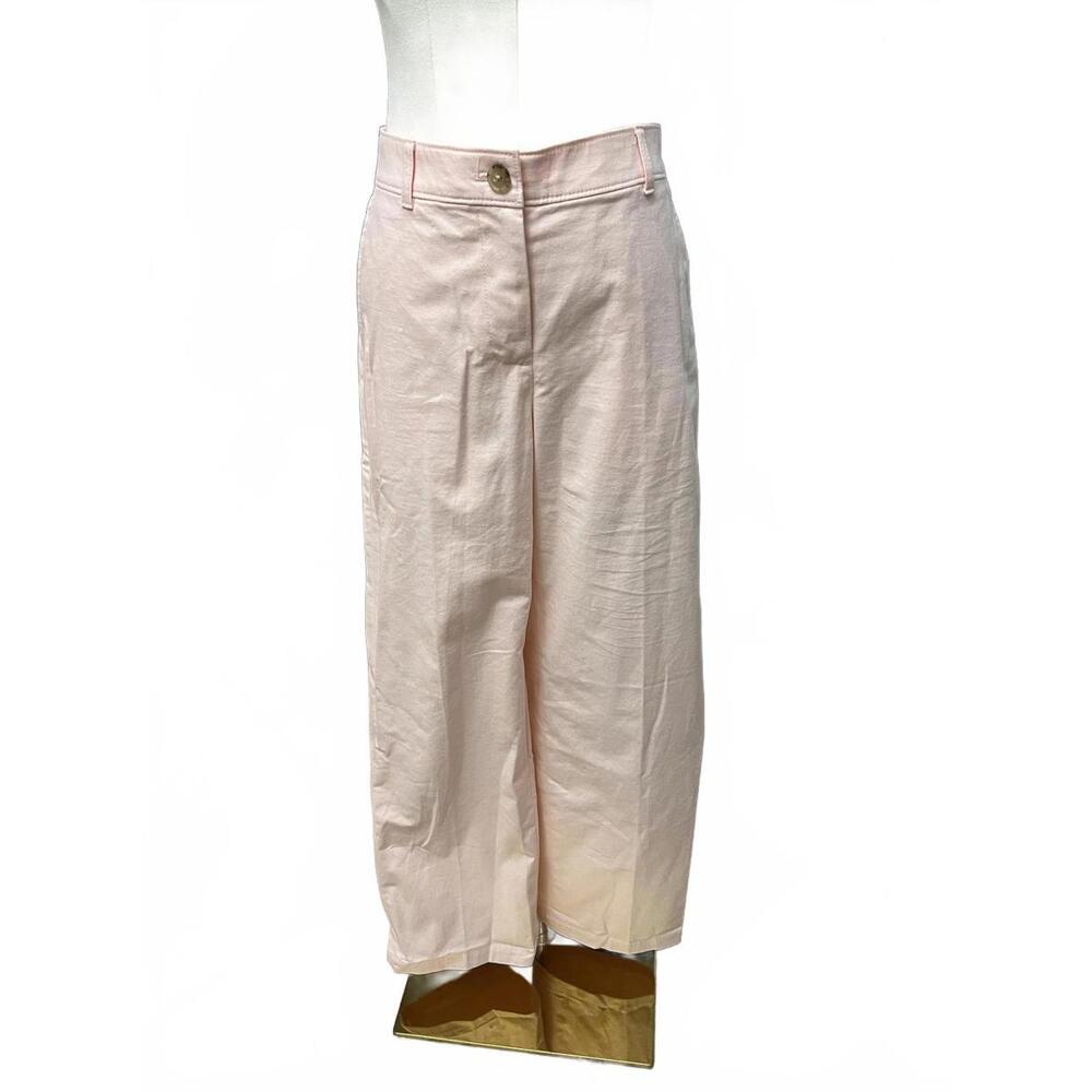 J Crew Light Pink Wide-Leg Trousers